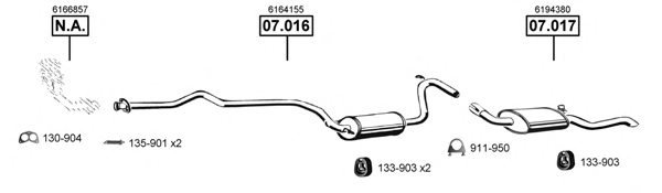 ASMET FO070450 Exhaust System